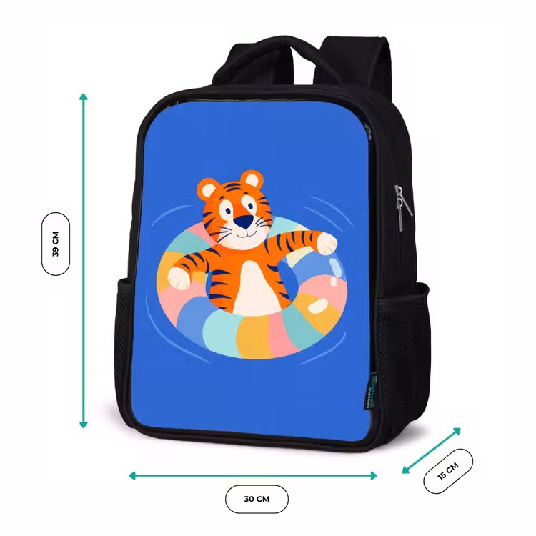 Kids backpack - Black - Tiger - Swimming Band - Water — 8