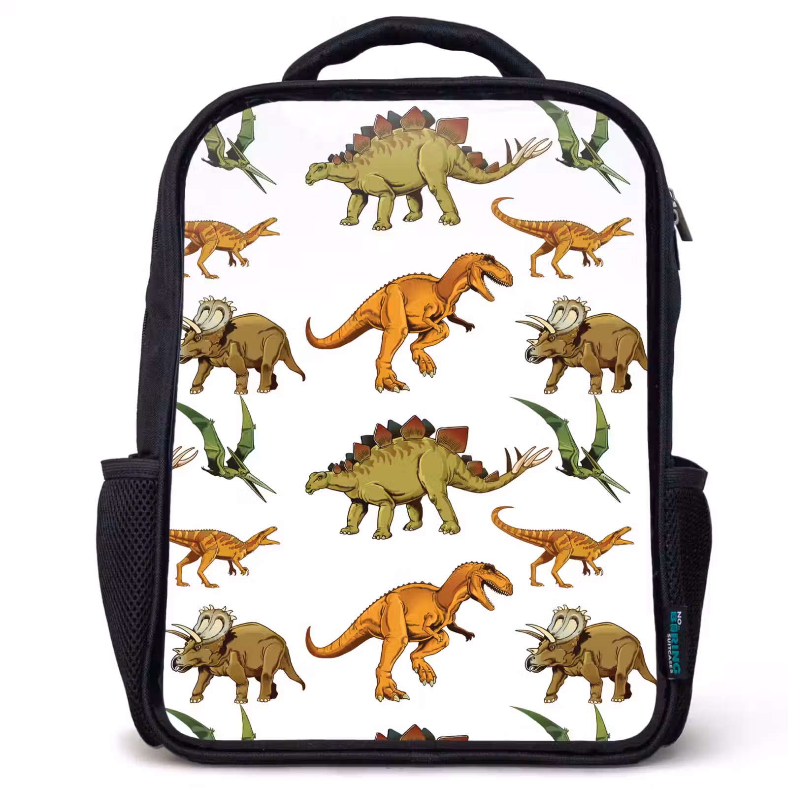 Kids backpack - Black - Dinosaur - Drawing - Kids - Kids - Kids. — 1