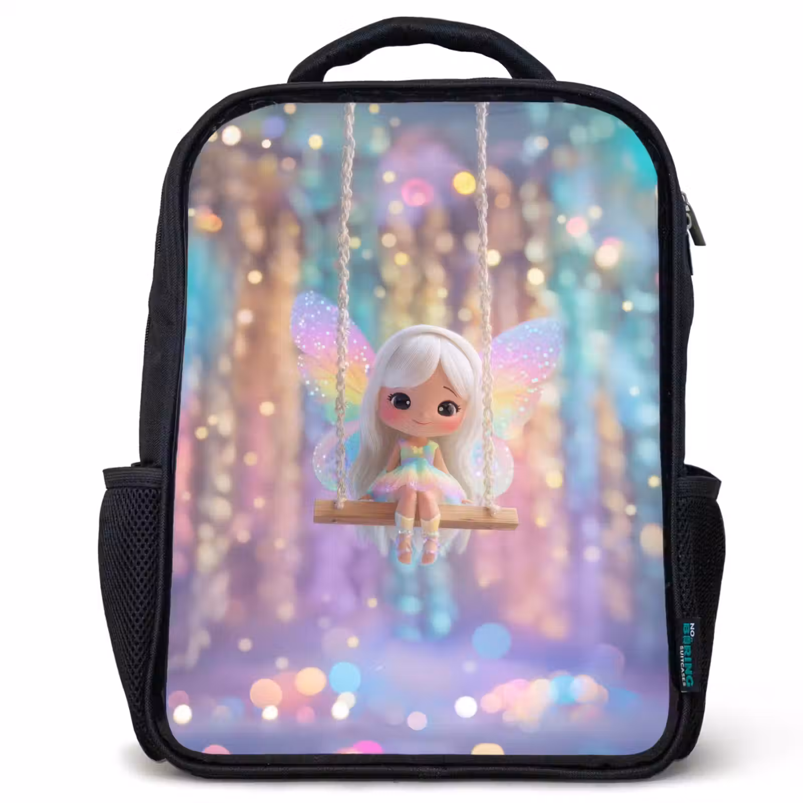 Kids backpack - Black - Fairy swing in dream light — 1