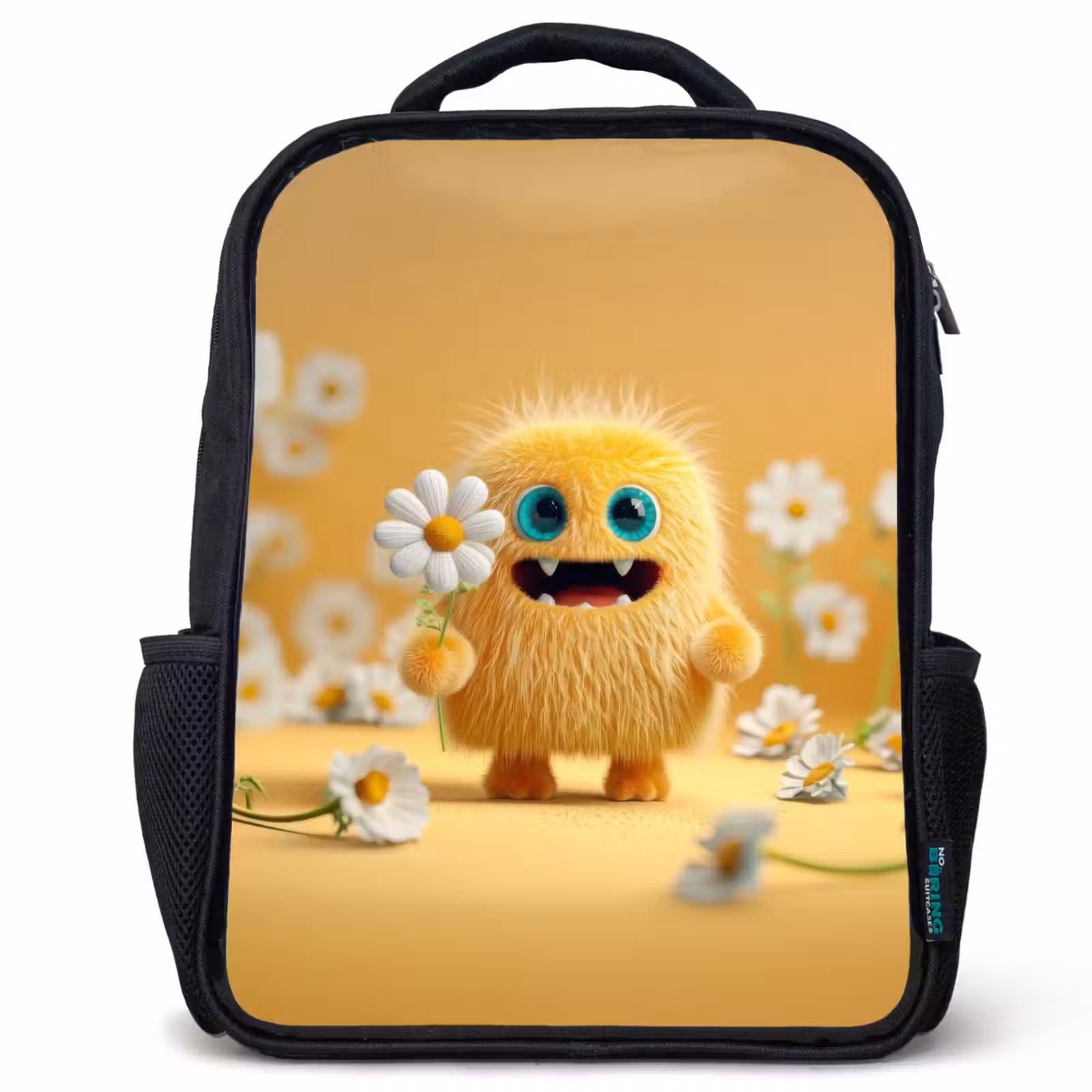 Kids backpack - Black - Sun hug with daisy — 1