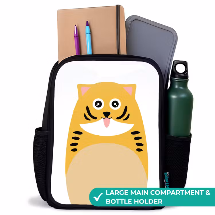 Kids backpack - Black - Animal portrait - cat - children — 10