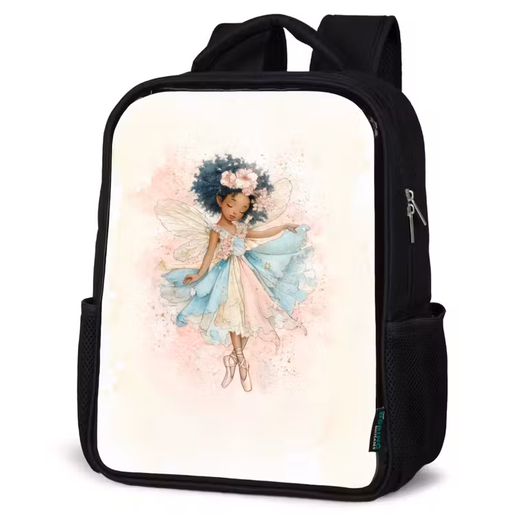 Kids backpack - Black - Dance of flower light — 6