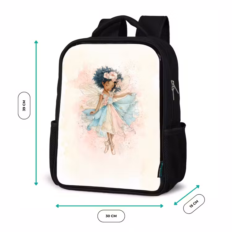 Kids backpack - Black - Dance of flower light — 8