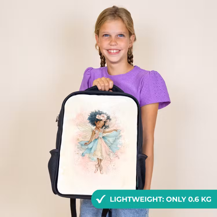 Kids backpack - Black - Dance of flower light — 9