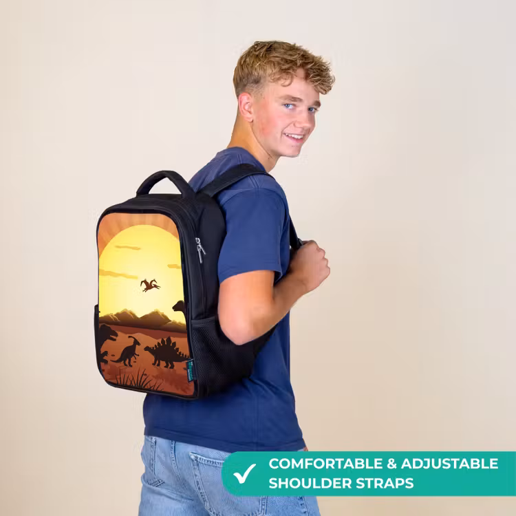 Kids backpack - Black - Dino - Sun - Nature - Drawing - Kids - Boys — 11