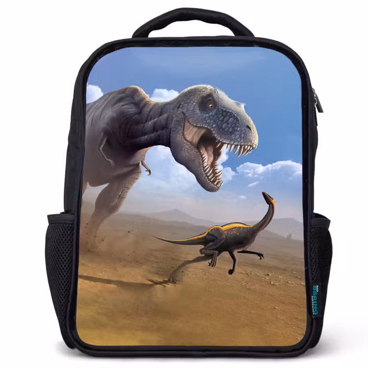 Kids backpack - Black - Dino - Wildlife - Drawing - Kids - Boys — 1