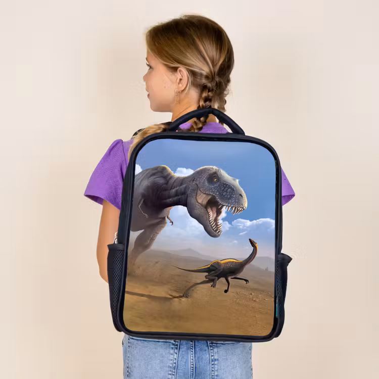 Kids backpack - Black - Dino - Wildlife - Drawing - Kids - Boys — 4