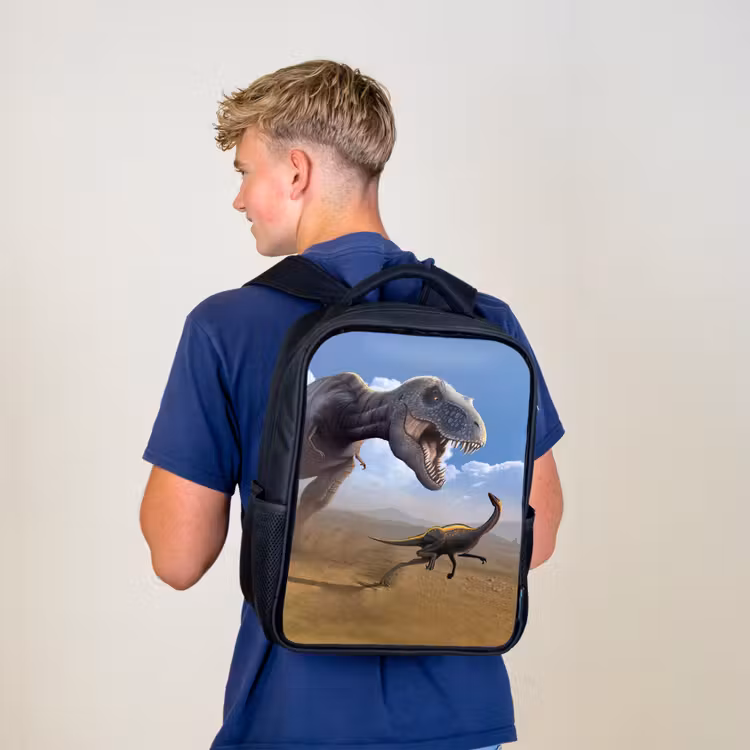 Kids backpack - Black - Dino - Wildlife - Drawing - Kids - Boys — 5