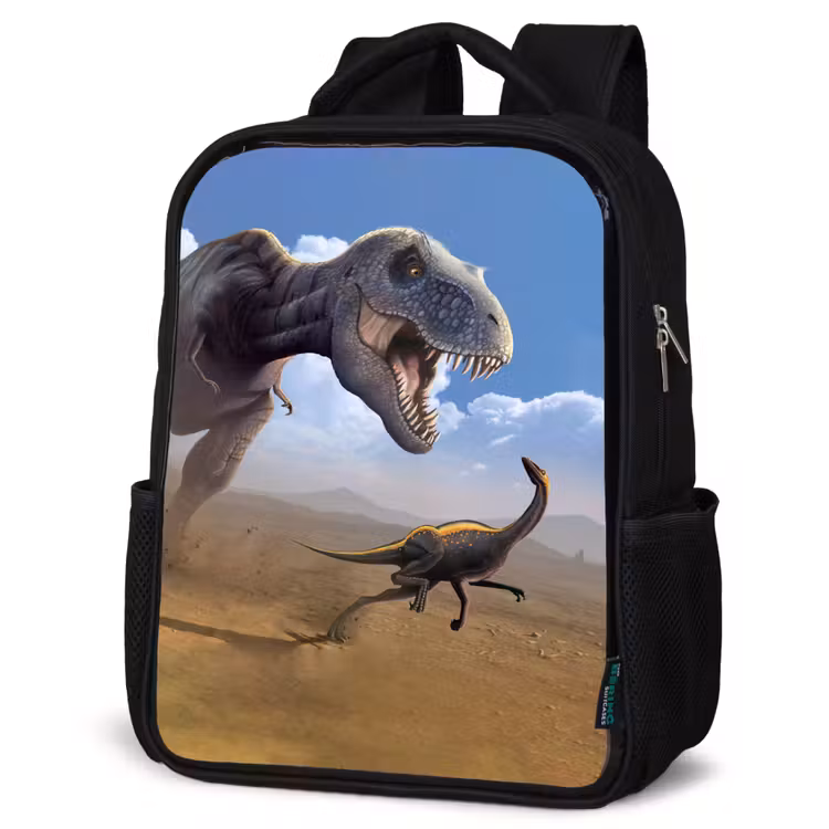 Kids backpack - Black - Dino - Wildlife - Drawing - Kids - Boys — 6