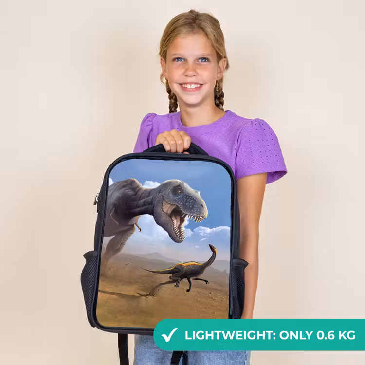 Kids backpack - Black - Dino - Wildlife - Drawing - Kids - Boys — 9