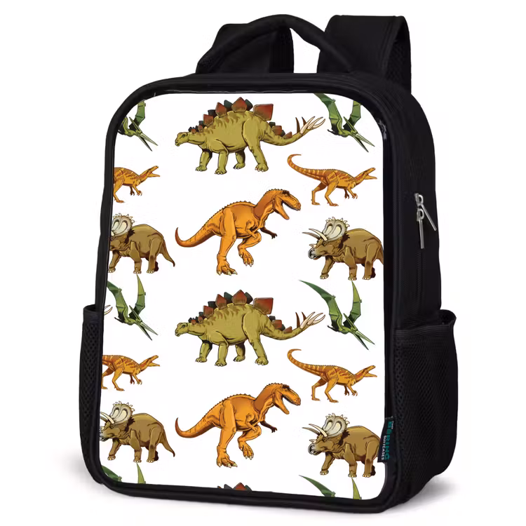 Kids backpack - Black - Dinosaur - Drawing - Kids - Kids - Kids. — 6