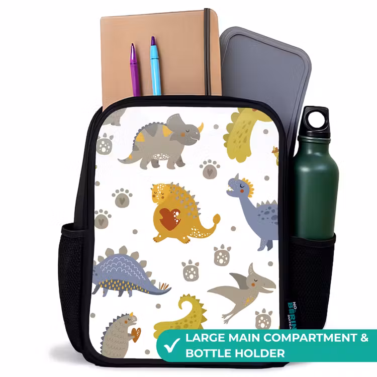 Kids backpack - Black - Dinosaur - Kids - Design - Boys - Girls — 10