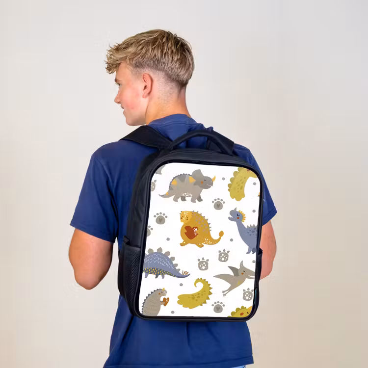 Kids backpack - Black - Dinosaur - Kids - Design - Boys - Girls — 5