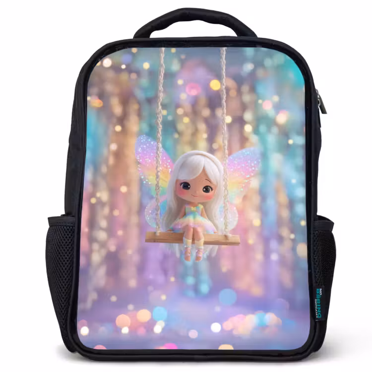 Kids backpack - Black - Fairy swing in dream light — 1