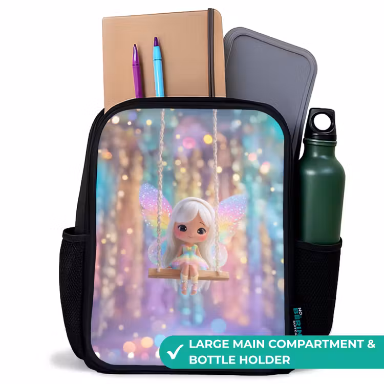Kids backpack - Black - Fairy swing in dream light — 10