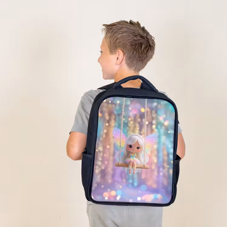 Kids backpack - Black - Fairy swing in dream light — 2