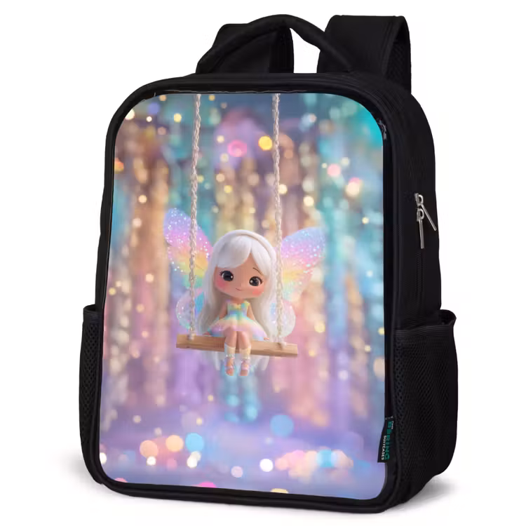 Kids backpack - Black - Fairy swing in dream light — 6
