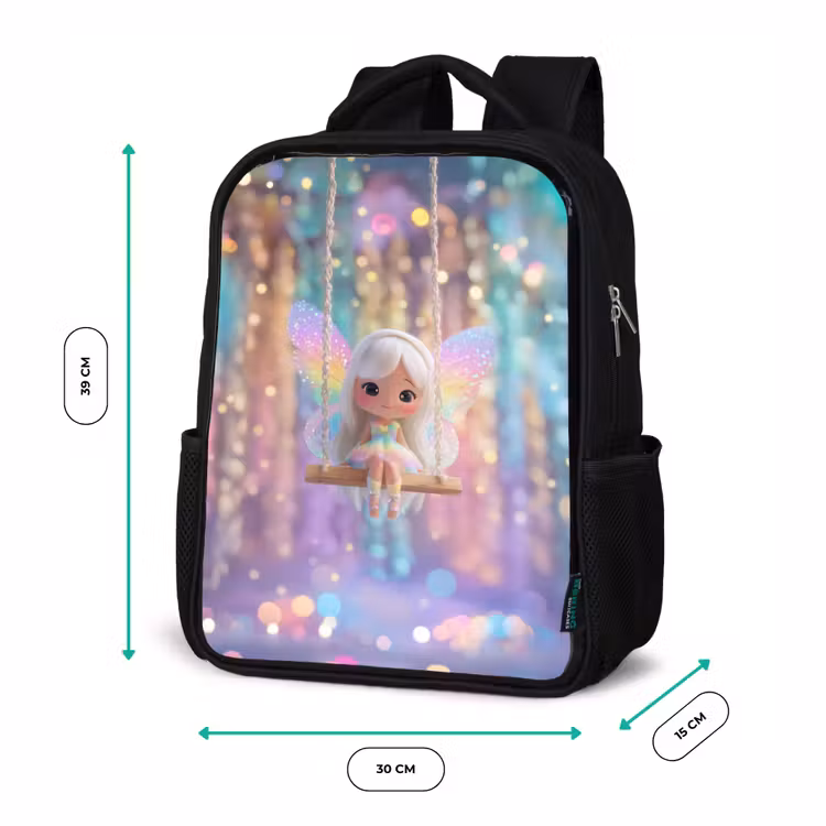 Kids backpack - Black - Fairy swing in dream light — 8