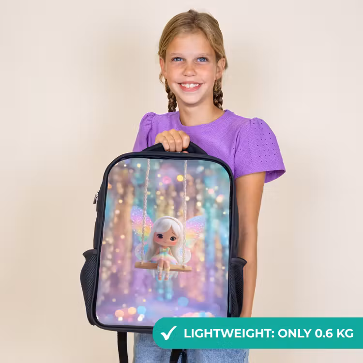 Kids backpack - Black - Fairy swing in dream light — 9
