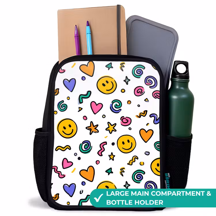 Kids backpack - Black - Happy chaos in color — 10