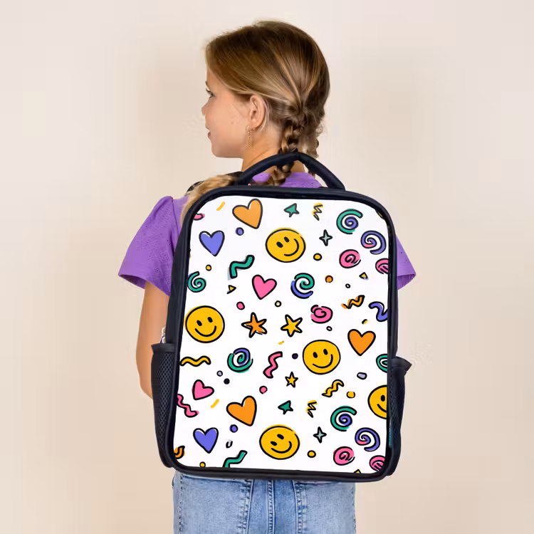 Kids backpack - Black - Happy chaos in color — 4