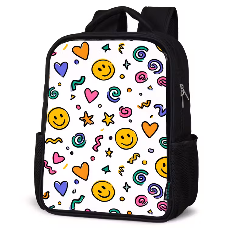 Kids backpack - Black - Happy chaos in color — 6