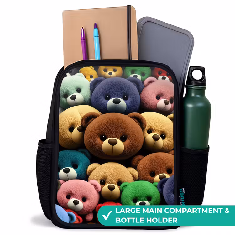 Kids backpack - Black - Pied Bear Gang — 10