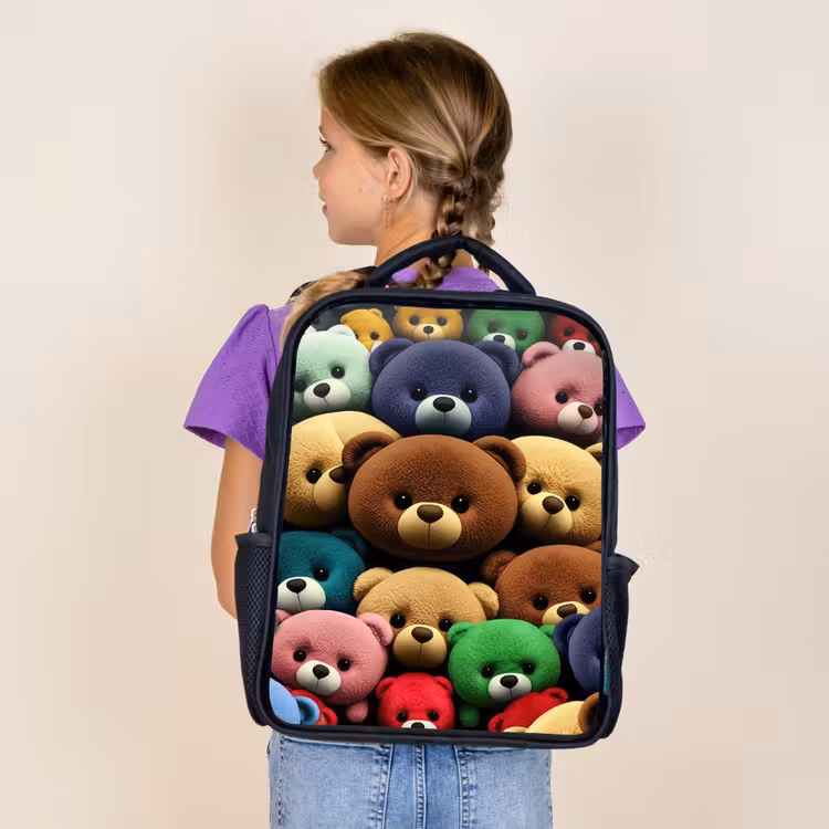 Kids backpack - Black - Pied Bear Gang — 4