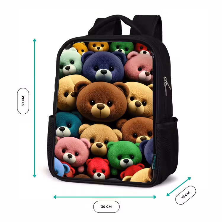 Kids backpack - Black - Pied Bear Gang — 8