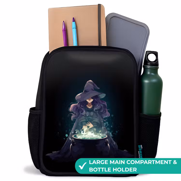 Kids backpack - Black - Shadow magic in the cauldron — 10