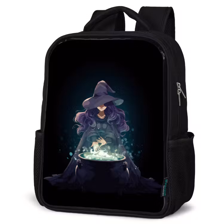 Kids backpack - Black - Shadow magic in the cauldron — 6