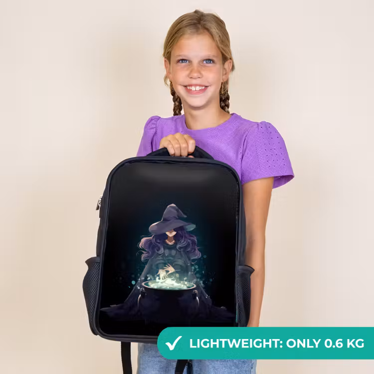 Kids backpack - Black - Shadow magic in the cauldron — 9
