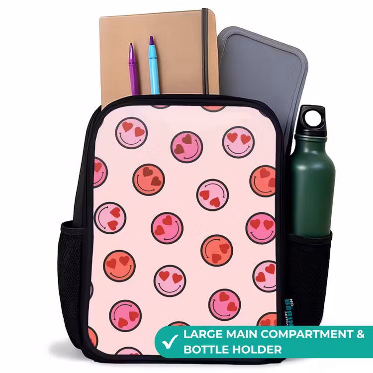 Kids backpack - Black - Smiling heart rain — 10