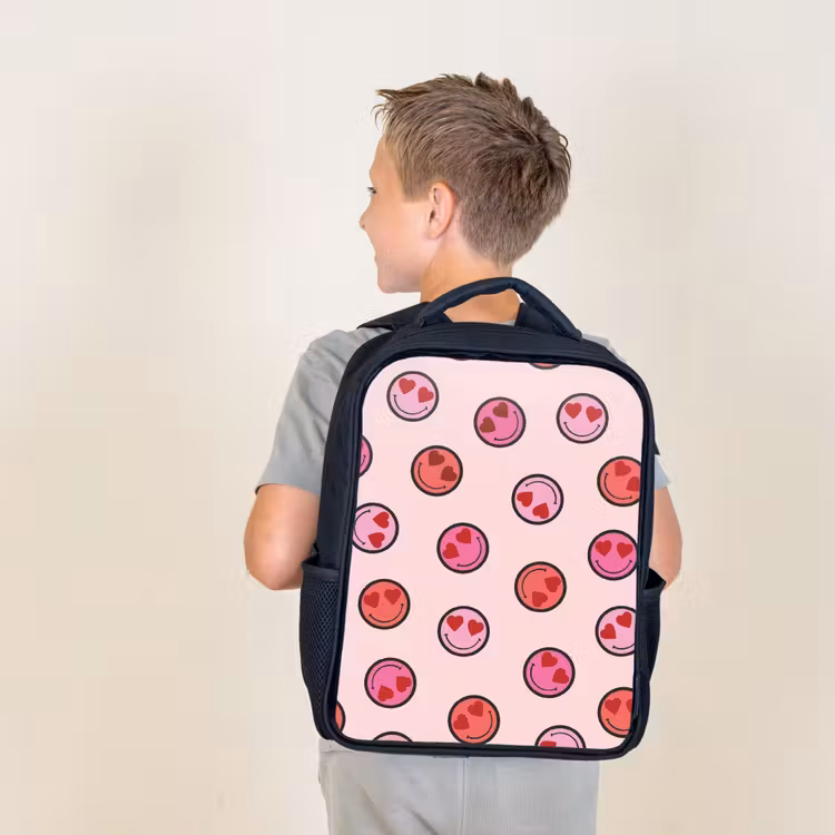 Kids backpack - Black - Smiling heart rain — 2