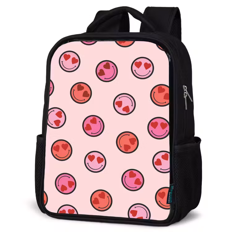 Kids backpack - Black - Smiling heart rain — 6