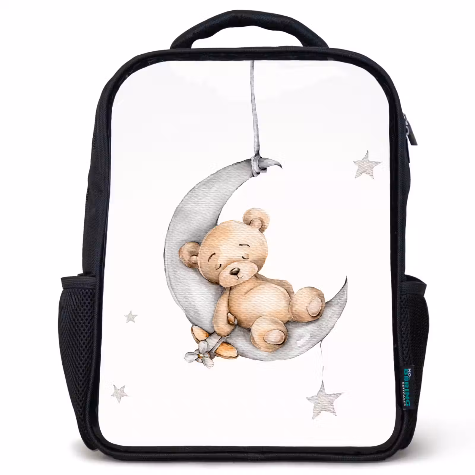 Kids backpack - Black - Bear - Moon - Stars - Children — 1