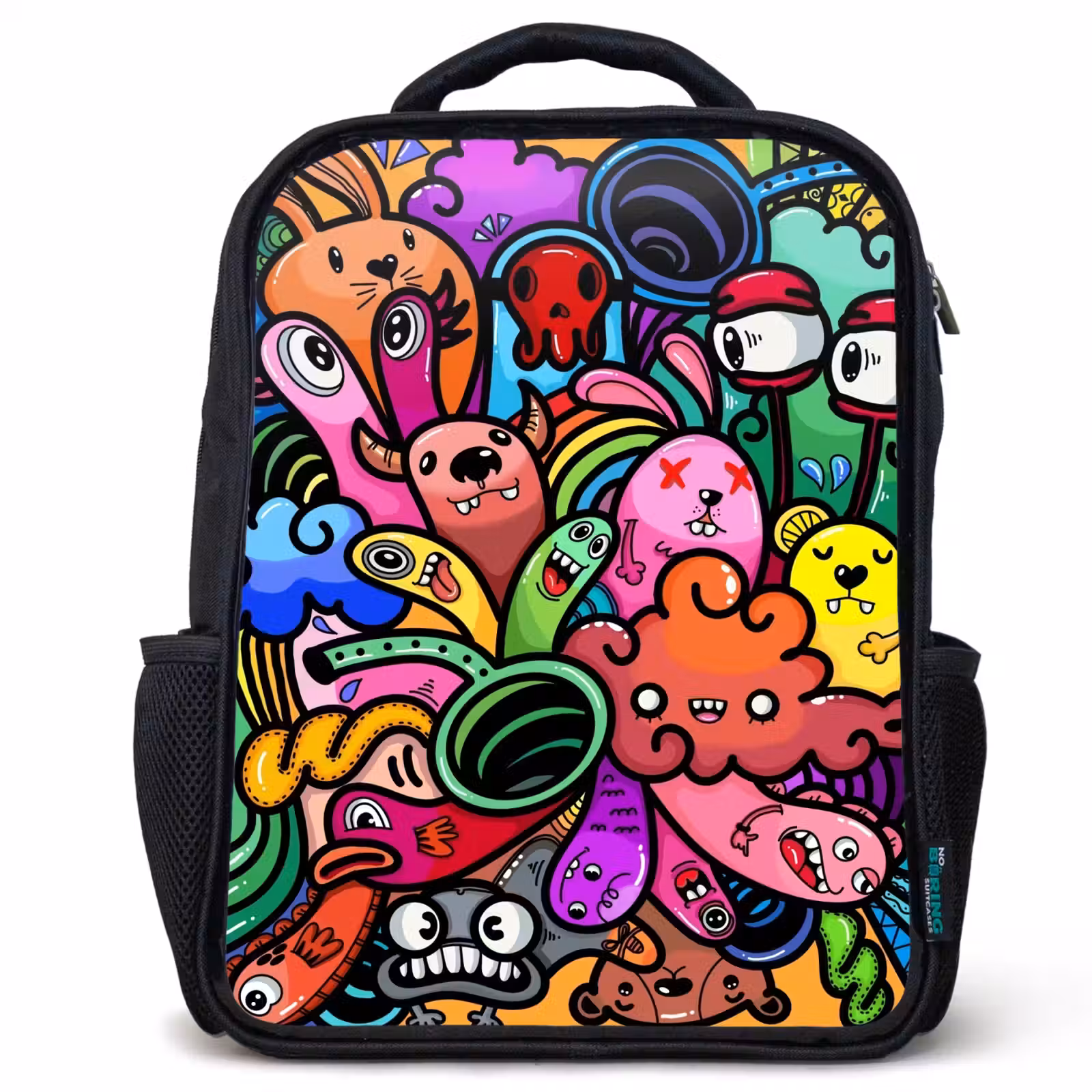 Kids backpack - Black - Merry Monster Chaos — 1