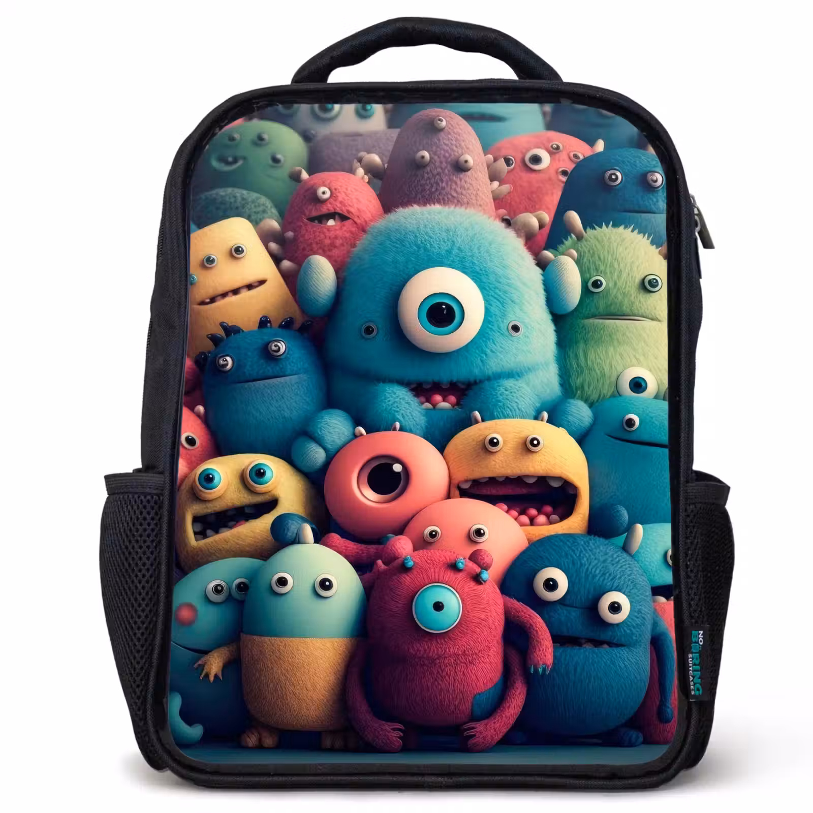 Kids backpack - Black - Monster Crowd — 1