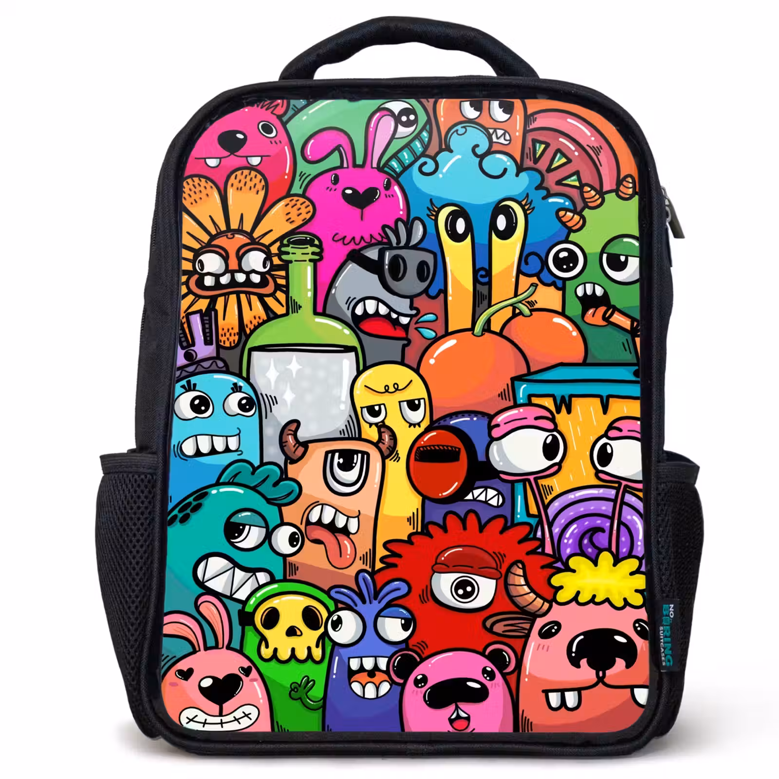 Kids backpack - Black - Monster with 1 Eye — 1