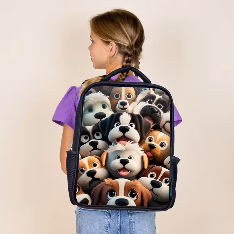 Kids backpack - Black - Barking Bunnies — 4