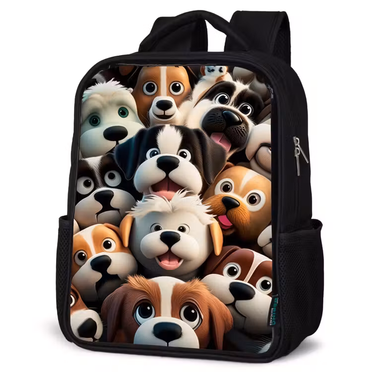 Kids backpack - Black - Barking Bunnies — 6