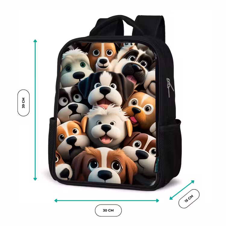 Kids backpack - Black - Barking Bunnies — 8