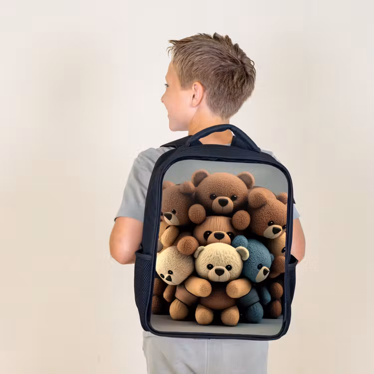 Kids backpack - Black - Cuddle Bears — 2