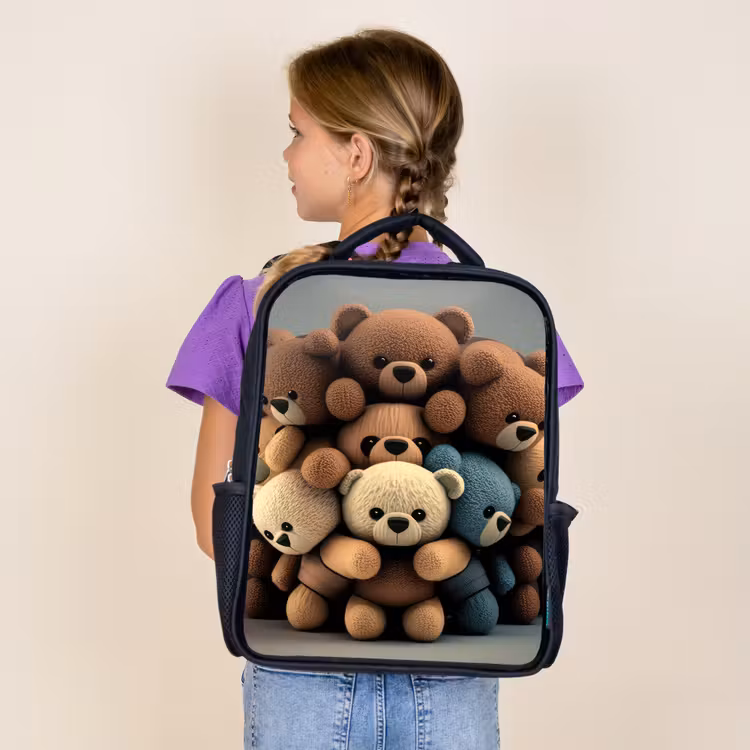 Kids backpack - Black - Cuddle Bears — 4