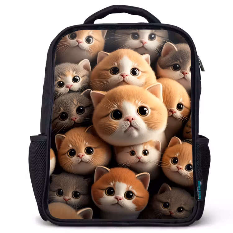 Kids backpack - Black - Cuddle Cats — 1