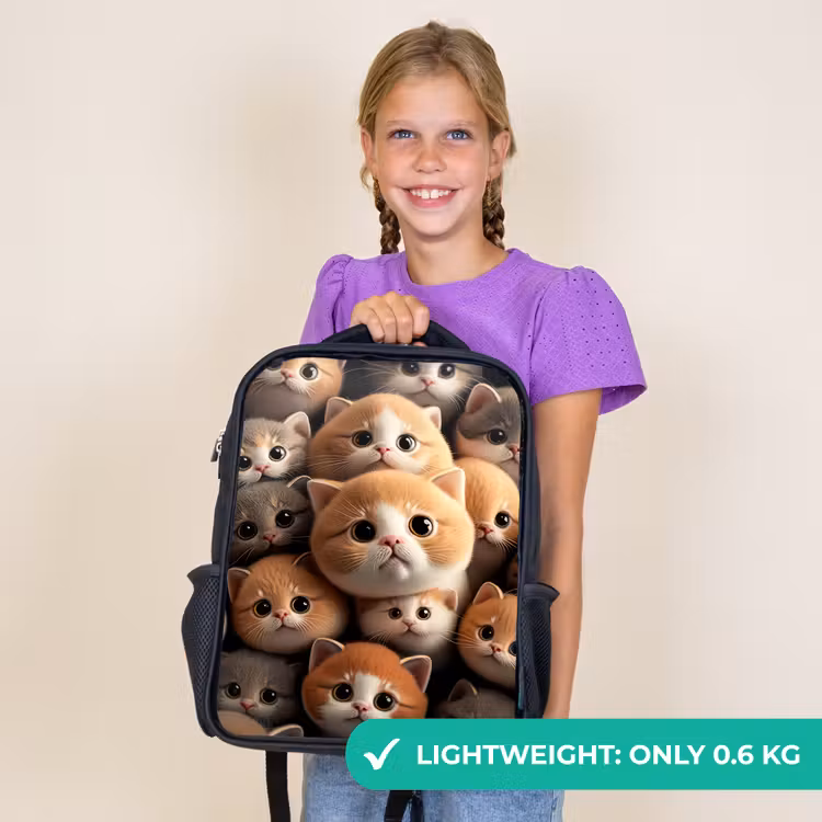 Kids backpack - Black - Cuddle Cats — 9
