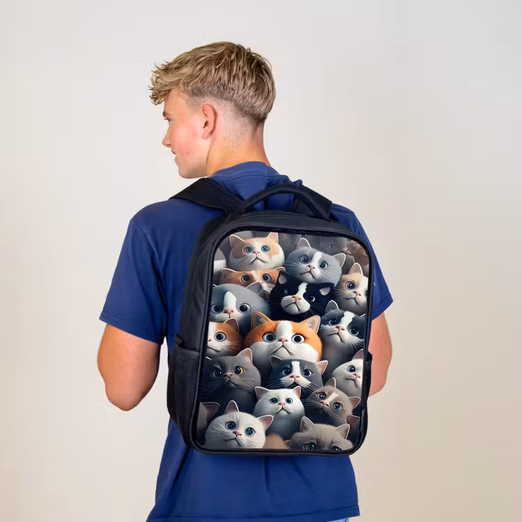 Kids backpack - Black - Cuddly Snouts — 5