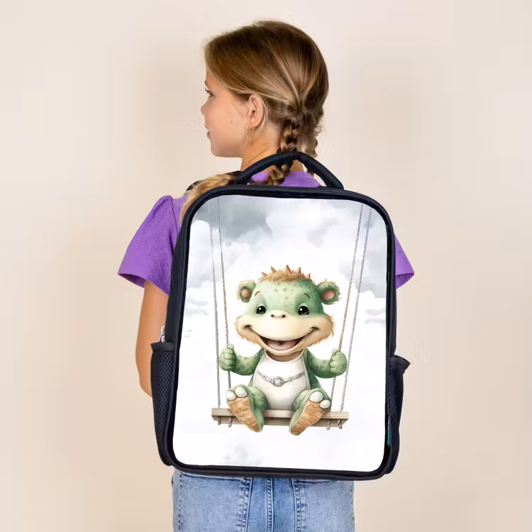 Kids backpack - Black - Dragon - Baby animal - Children — 4