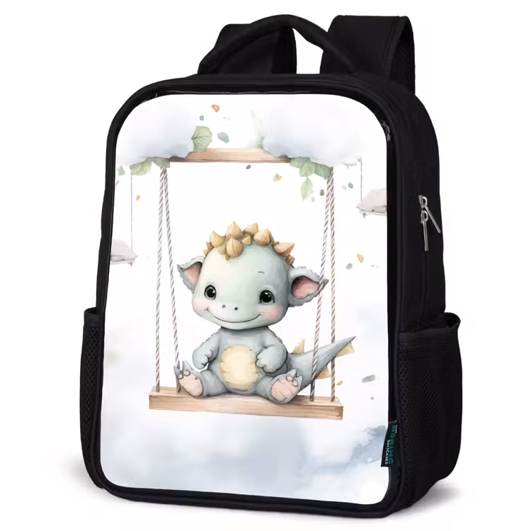 Kids backpack - Black - Dragon - Baby animal - Children — 6