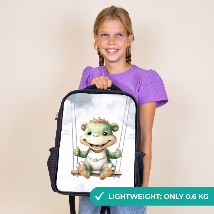 Kids backpack - Black - Dragon - Baby animal - Children — 9